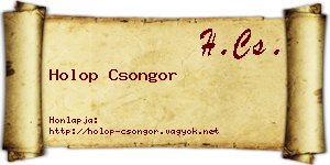 Holop Csongor névjegykártya